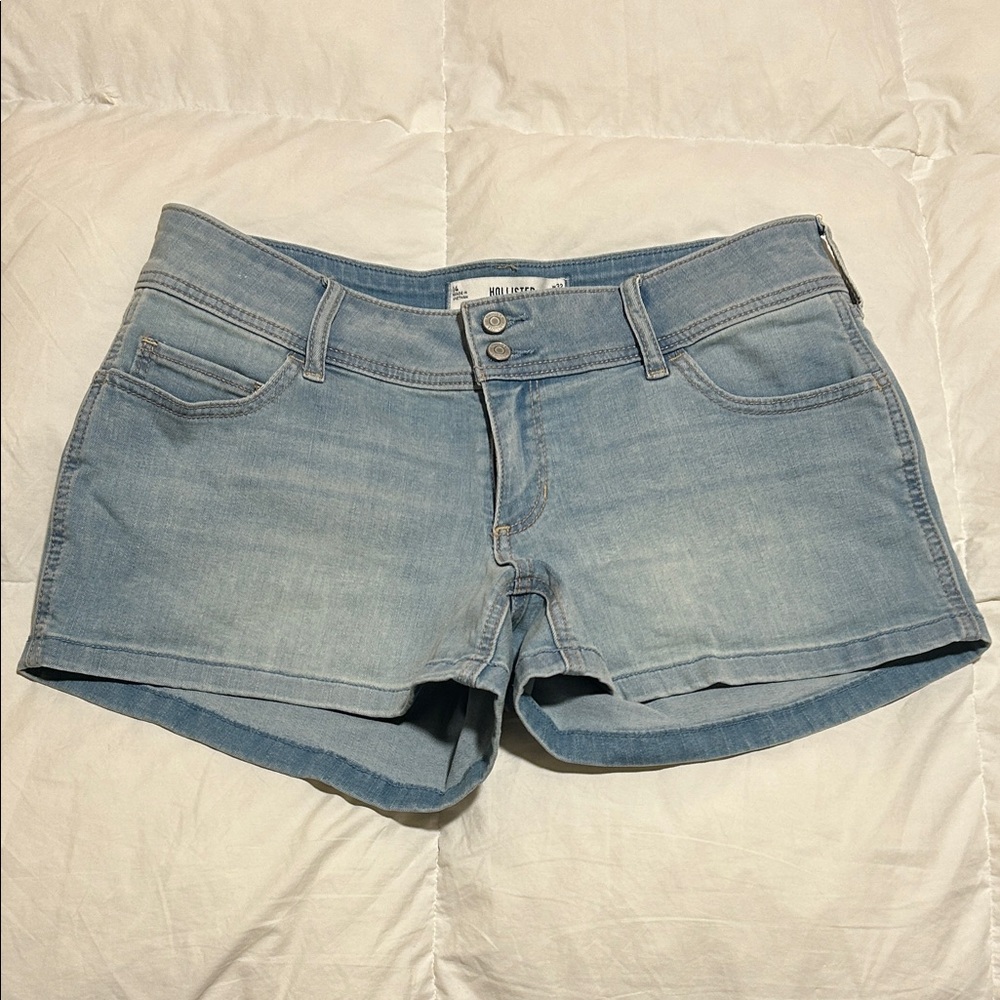 NWOT Hollister Light Blue Low-Rise Shortie Shorts